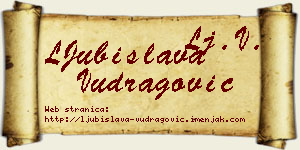 LJubislava Vudragović vizit kartica